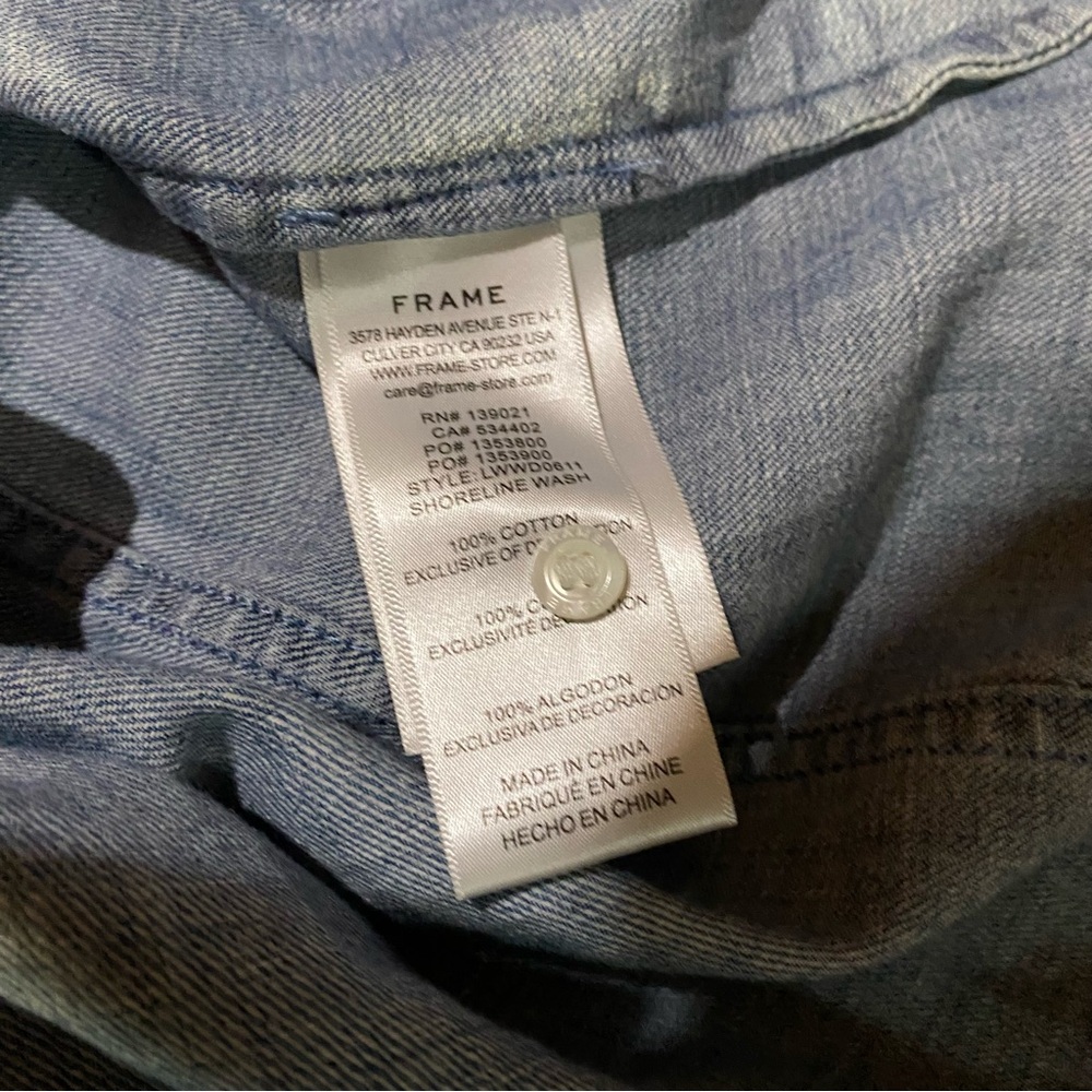 Frame Denim Blue Button-Down Dress - Picture 11 of 12